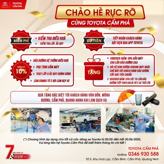 CHÀO HÈ RỰC RỠ -  ĐI KHẮP MUÔN NƠI CÙNG TOYOTA CẨM PHẢ
