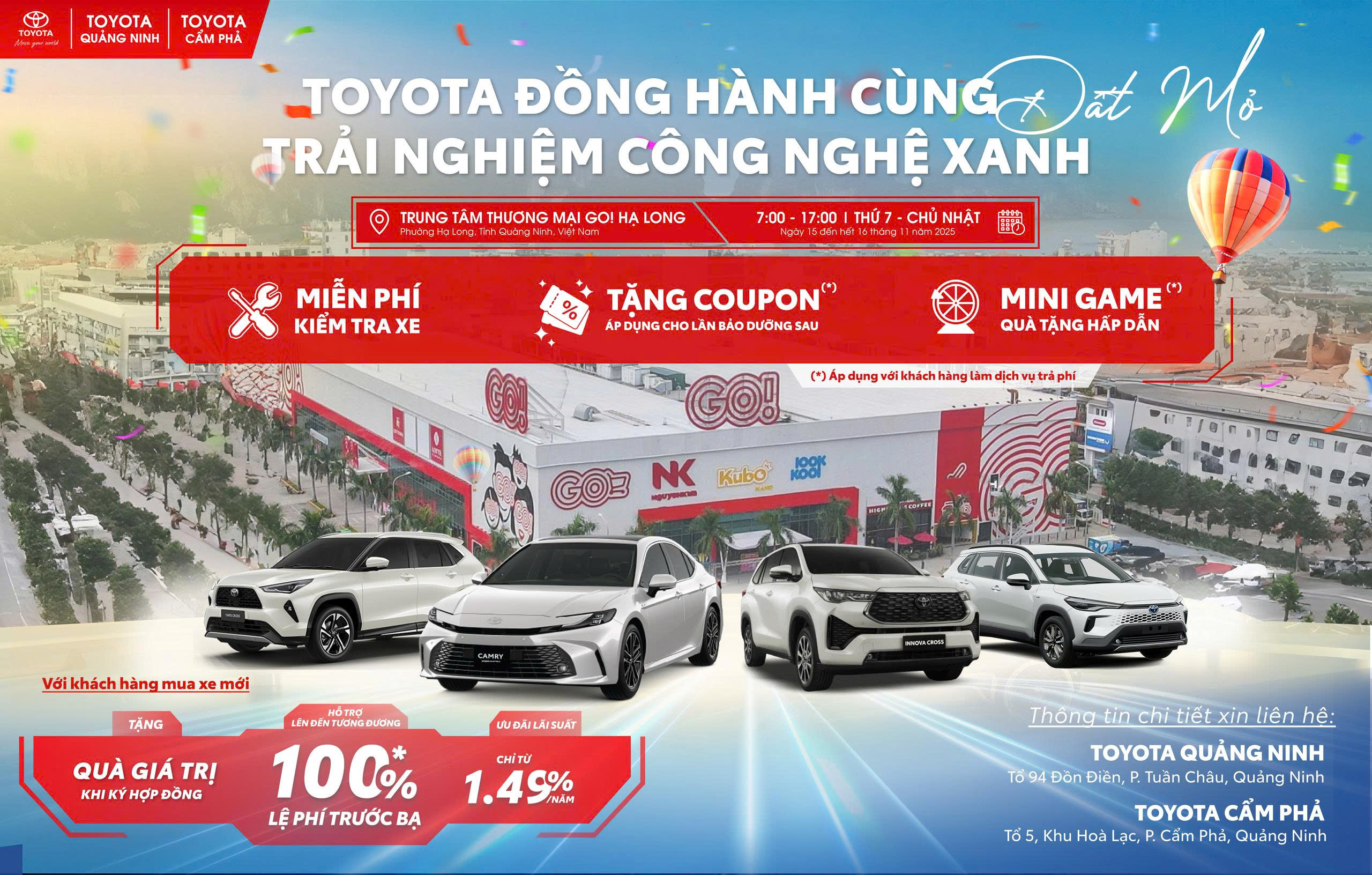 🎉 TOYOTA ĐỒNG HÀNH CÙNG ĐẤT MỎ – TRẢI NGHIỆM CÔNG NGHỆ XANH 