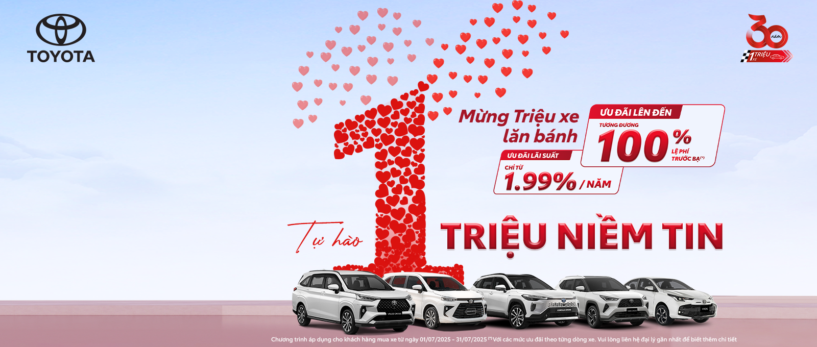 TOYOTA VIỆT NAM CÙNG HỆ THỐNG ĐẠI LÝ TRIỂN KHAI CHƯƠNG TRÌNH KHUYẾN MẠI THÁNG 07/2025